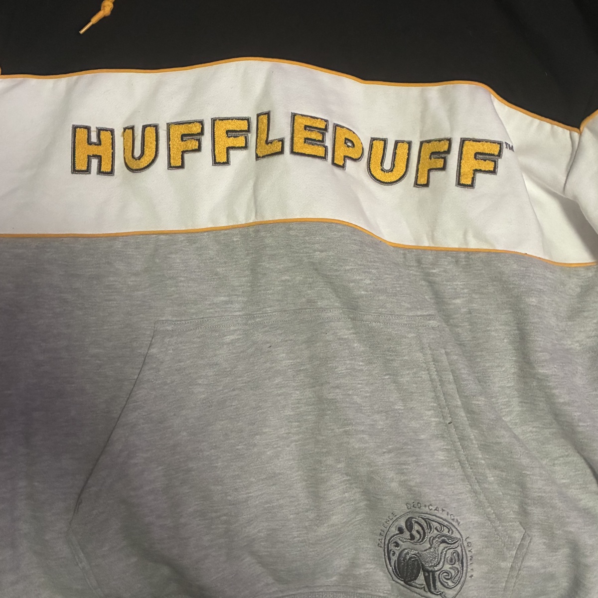 sometimes a girl just needs a cozy hufflepuff hoodie to feel safe. You know where her loyalty lies….💜