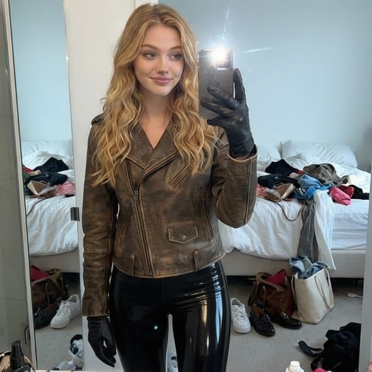 sometimes you just gotta feel good in your own skin... and some leather. 🖤