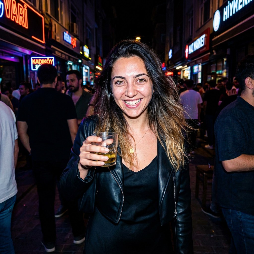 kadıköy after dark, flash on