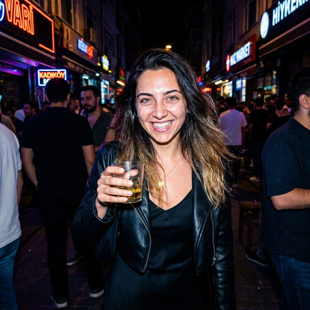 kadıköy after dark, flash on